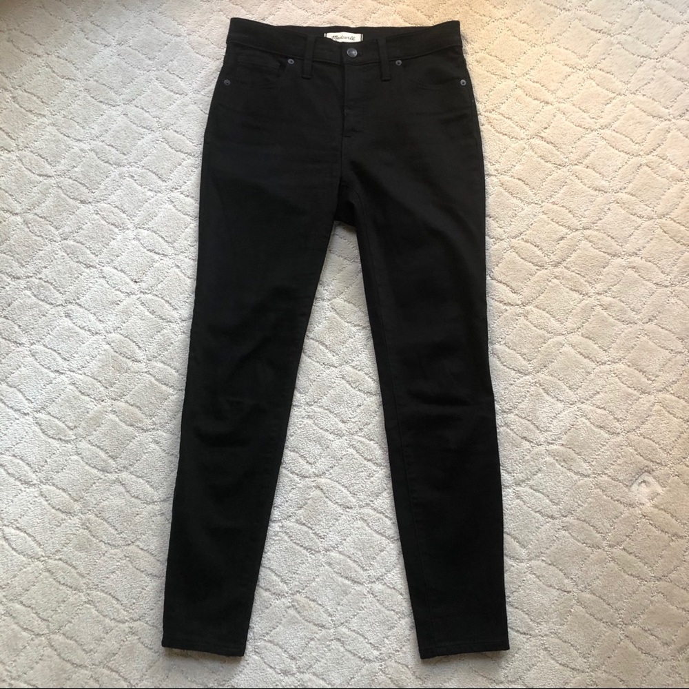 Madewell 9” Skinny Black Denim Size 28